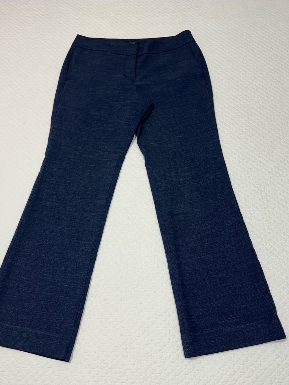 Ann Taylor Factory Navy Wide-Leg Trousers Sz 2P
